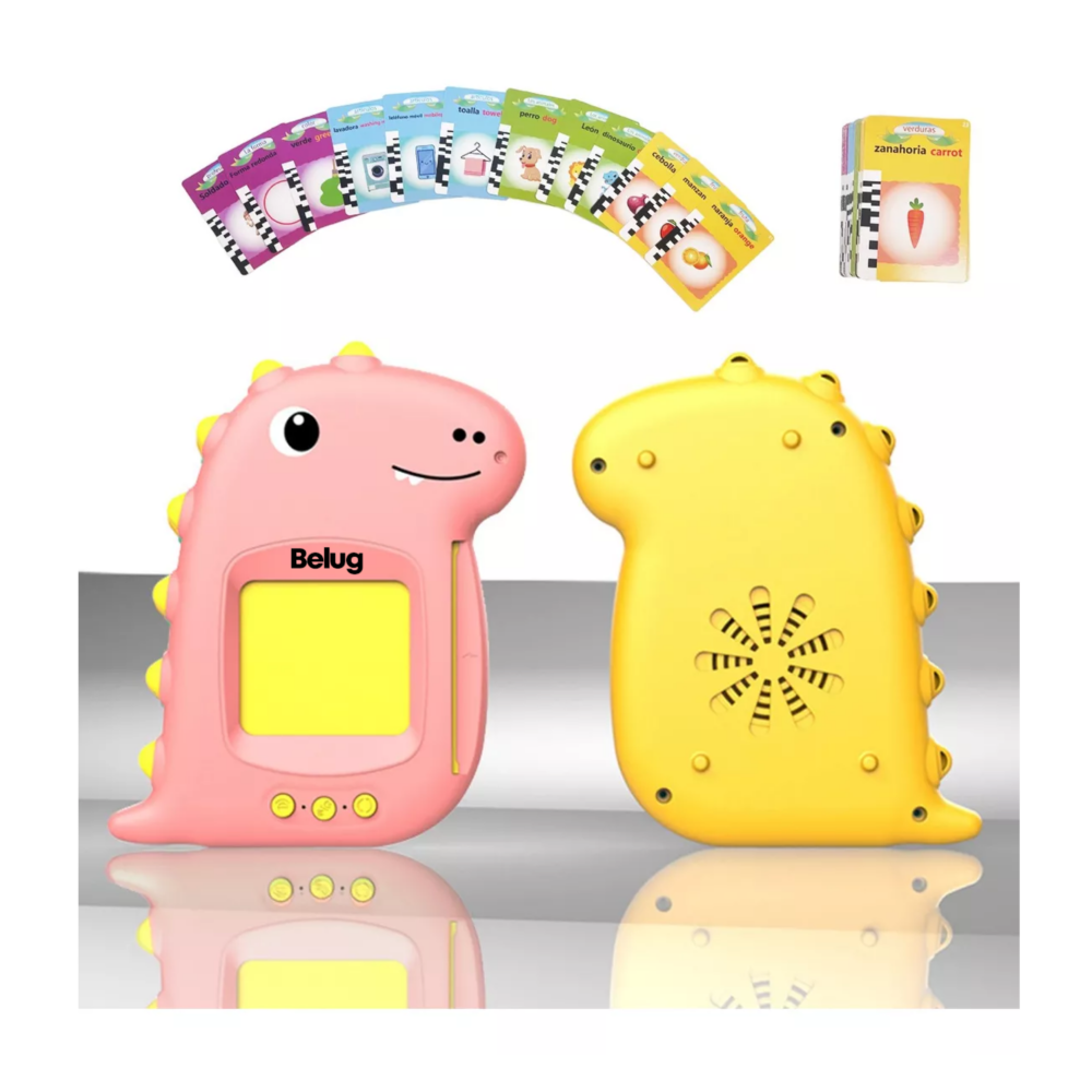 Foto 3 pulgar | Computadora Didáctica Español/inglés Juguetes Para Niños Dinosaurio Rosa Belug