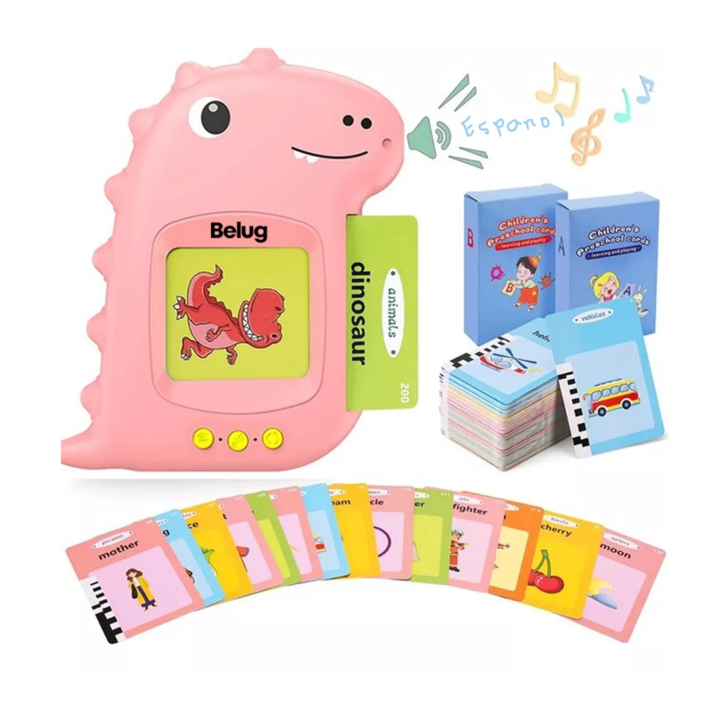 Foto 5 pulgar | Computadora Didáctica Español/inglés Juguetes Para Niños Dinosaurio Rosa Belug
