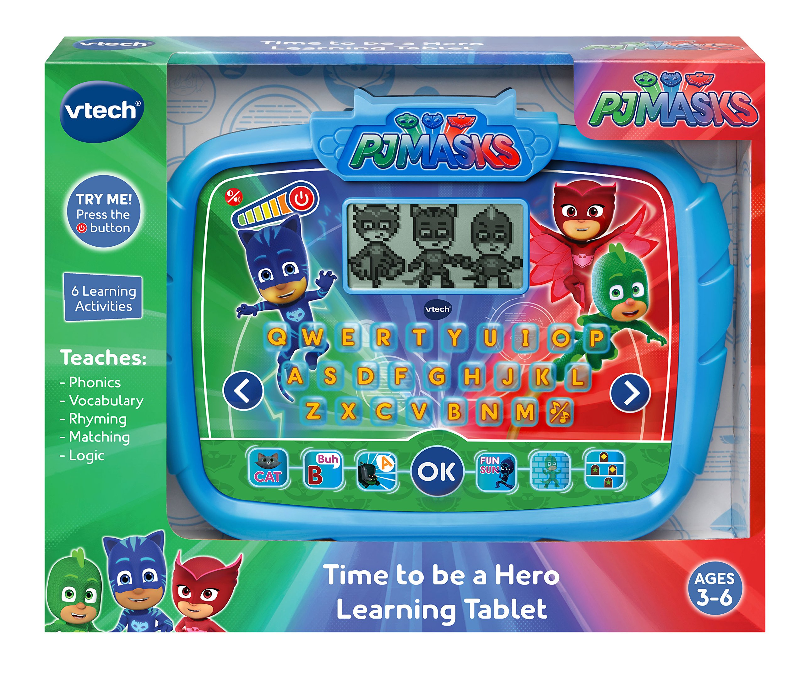 Foto 5 pulgar | La Tableta De Aprendizaje Vtech Pj Enmascara El Azul Time To Be A Hero - Venta Internacional.