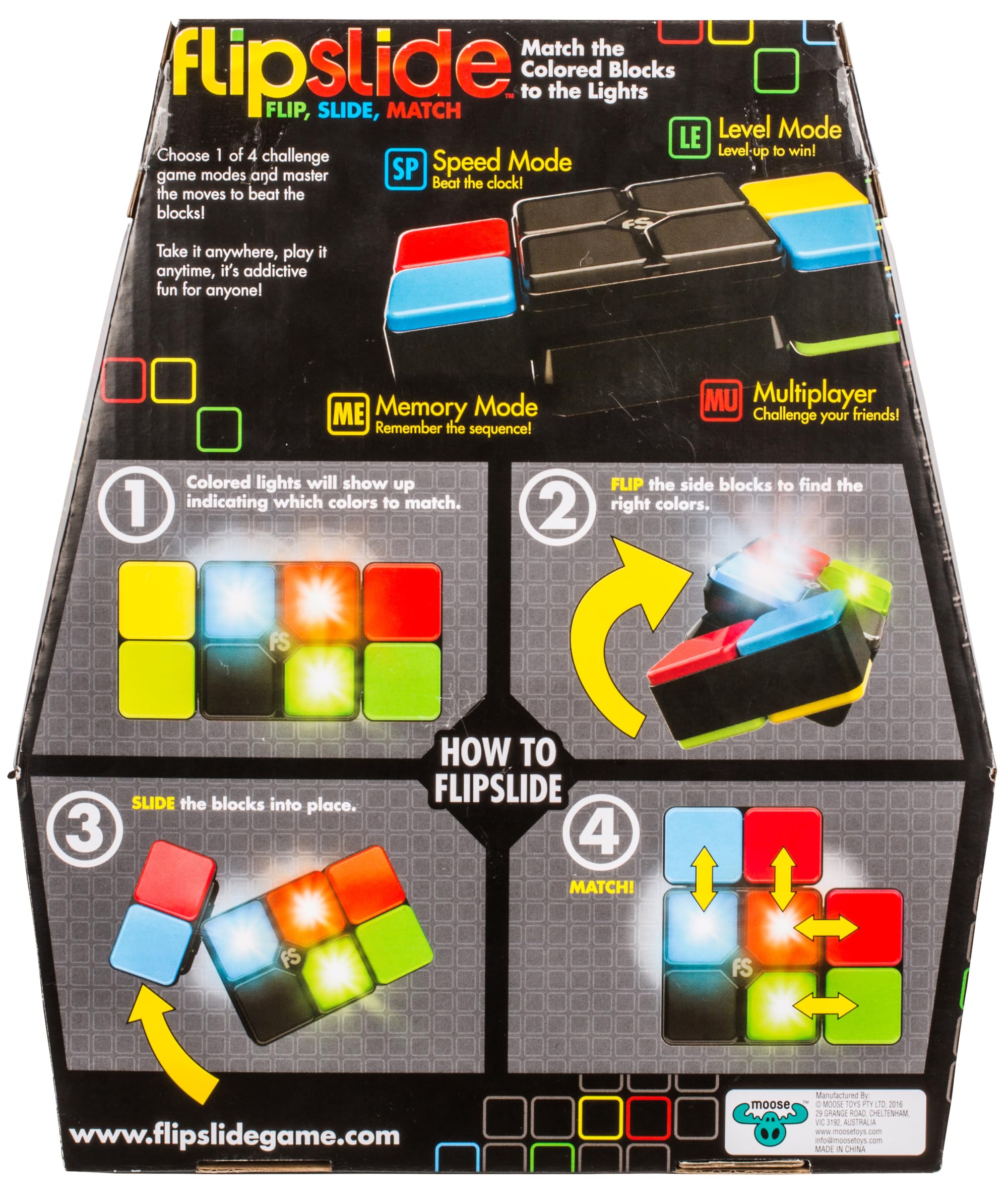 Foto 7 | Juego Portátil Electrónico Flipslide Game Moose Con Pilas - Venta Internacional.