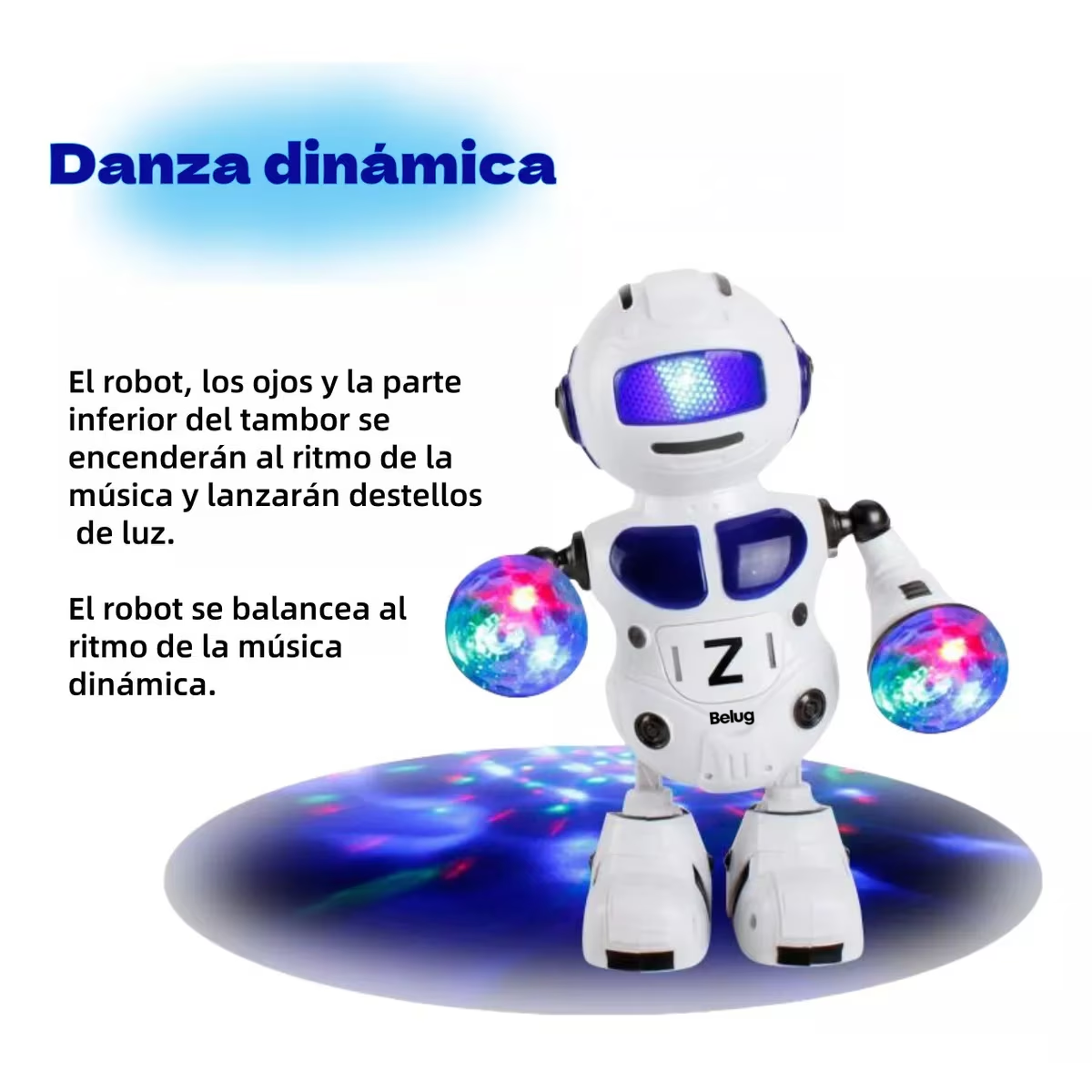 Foto 3 pulgar | Juguetes Robot Inteligentes De Control Remoto Belug Para Niños Blanco