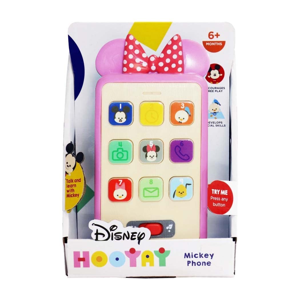 Teléfono Móvil De Juguete Disney Hooyay Minnie Mouse Con Luces Y Sonidos - Venta Internacional.