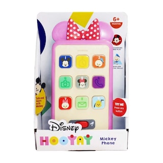 Foto 1 | Teléfono Móvil De Juguete Disney Hooyay Minnie Mouse Con Luces Y Sonidos - Venta Internacional.