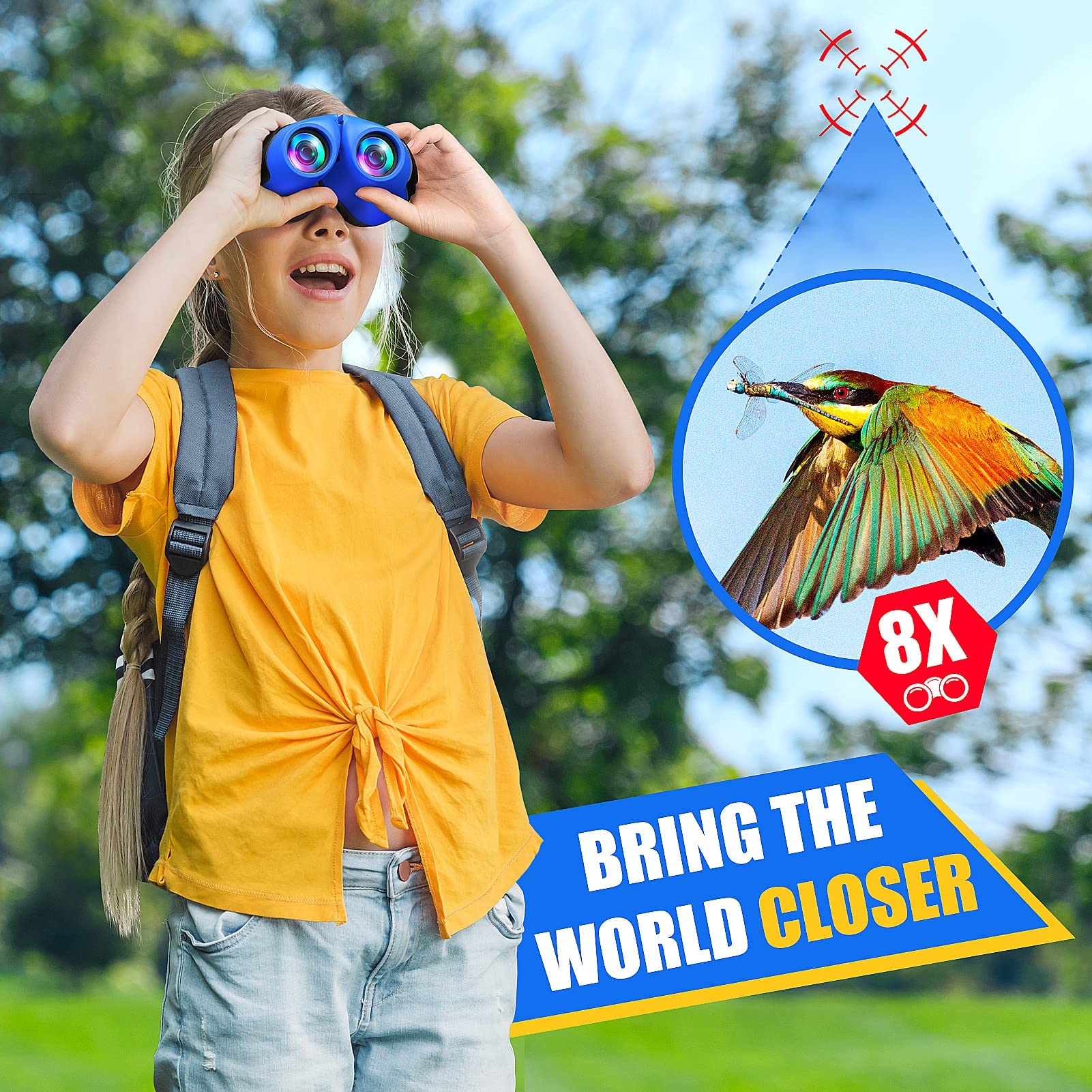 Foto 4 pulgar | Binocular ¡vamos! Dimy Compact A Prueba De Agua Para Niños Blue Dy2 - Venta Internacional.
