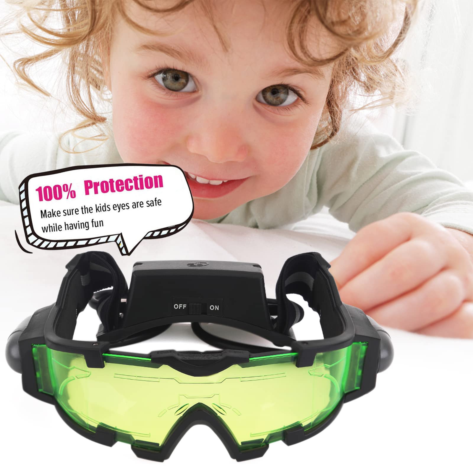 Foto 2 | Gafas De Visión Nocturna Agm Para Niños, Ajustables, Equipo De Espionaje, Lente Verde - Venta Internacional.
