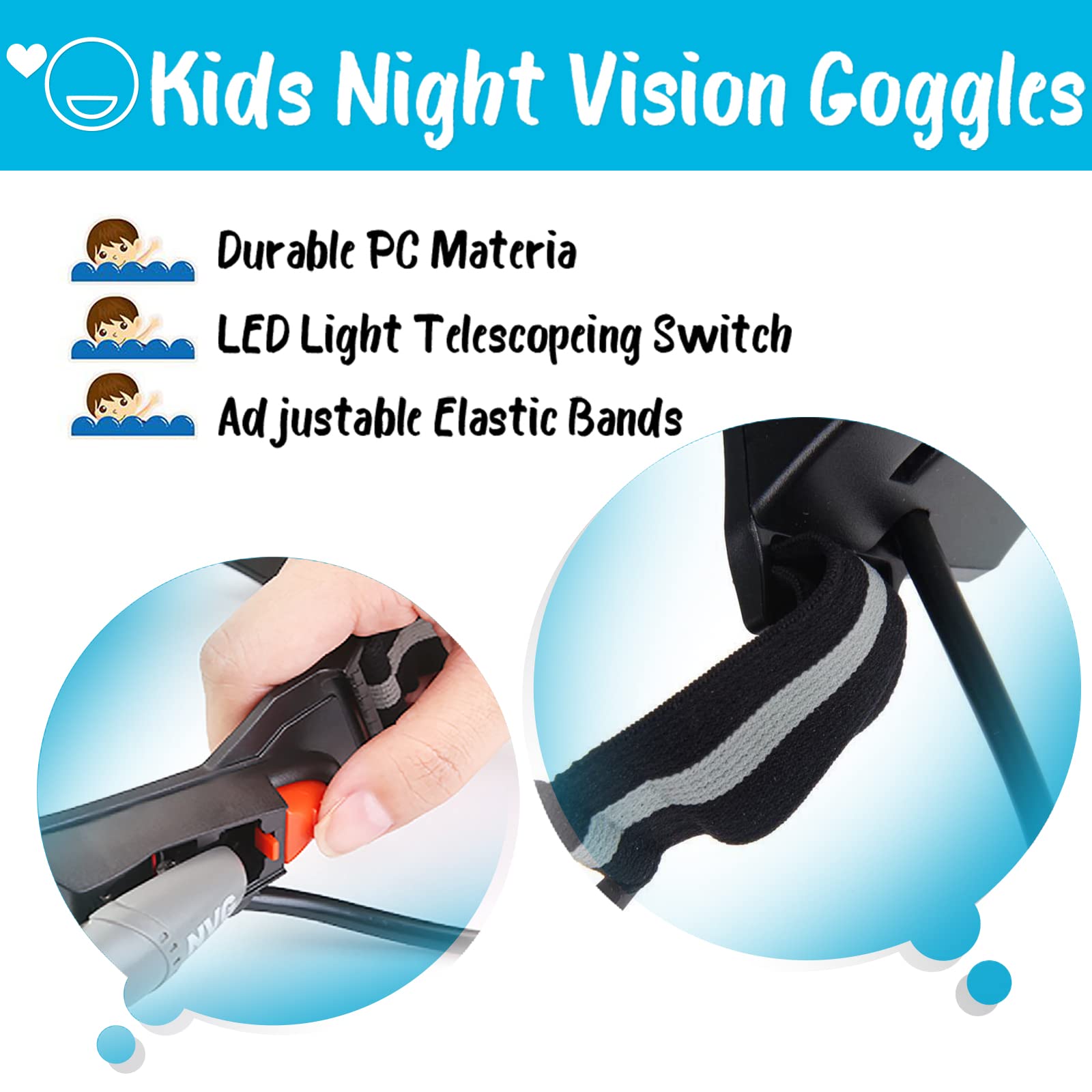 Foto 5 | Gafas De Visión Nocturna Agm Para Niños, Ajustables, Equipo De Espionaje, Lente Verde - Venta Internacional.