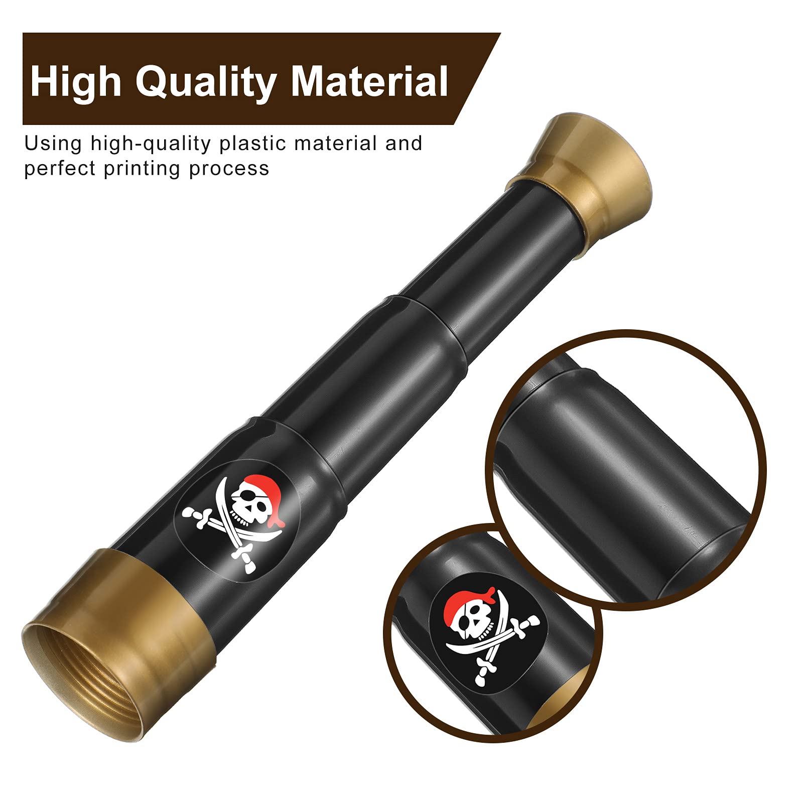 Foto 4 pulgar | Monocular Telescope Gejoy De Plástico Pirate Captain Para Niños, 2 Unidades - Venta Internacional.