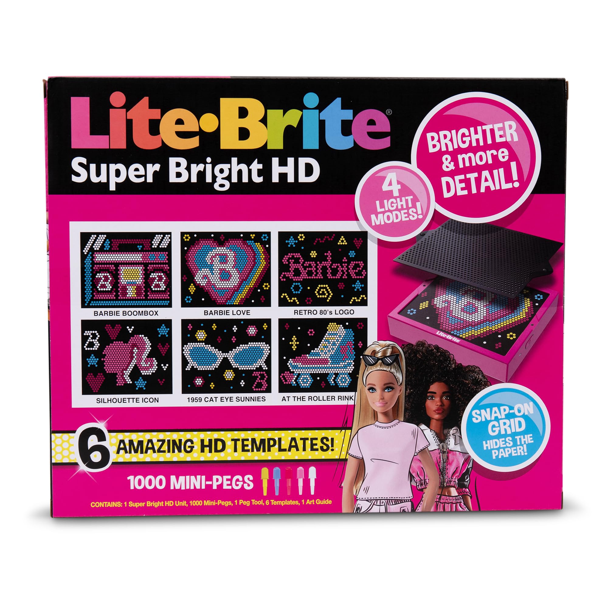 Foto 6 | Edición Barbie Hd Super Bright De Lite Brite Con 6 Plantillas - Venta Internacional.