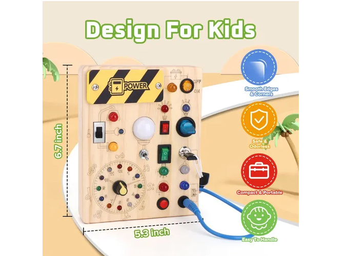 Foto 5 pulgar | Xtellar Juguete Educativo Montessori Con Panel Interactivo De Luces Led