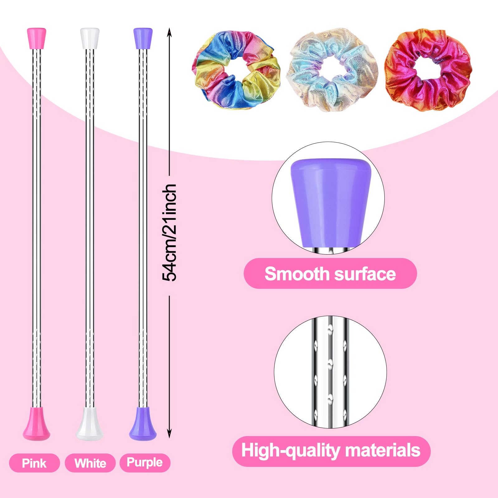 Foto 2 | Twirling Batons Plulon  54 Cm  Con Varitas De Baile Y Coleteros - Venta Internacional.