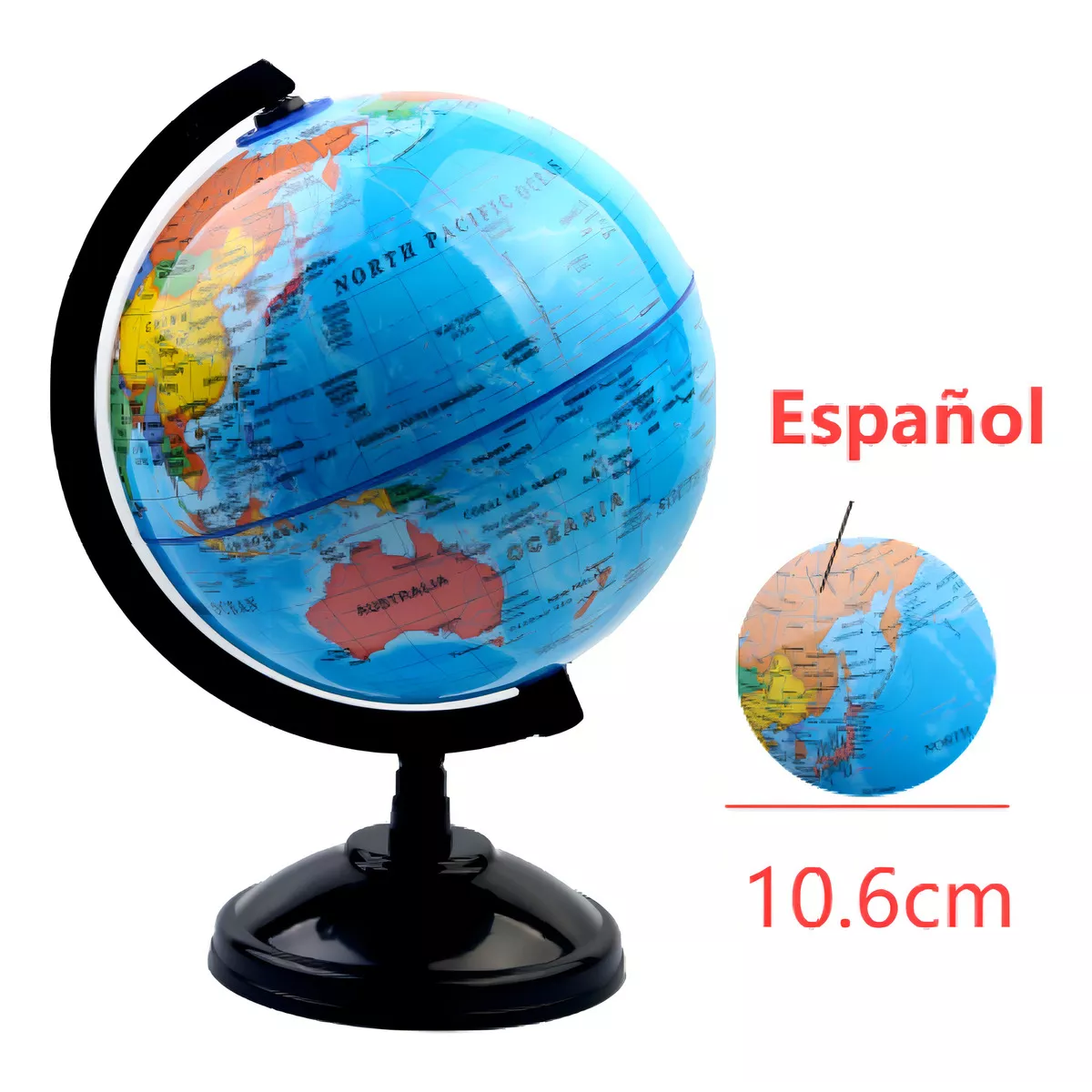 Foto 4 pulgar | Globo Terráqueo Giratorio Didáctico Español Eo Safe Imports Esi-18357 Azul