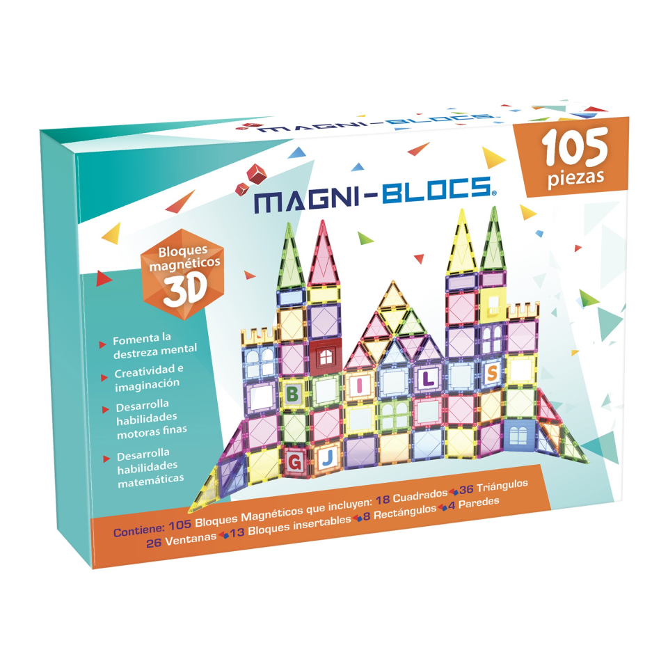 Juegos de Bloques de Construcción Magnéticos 105 Piezas
