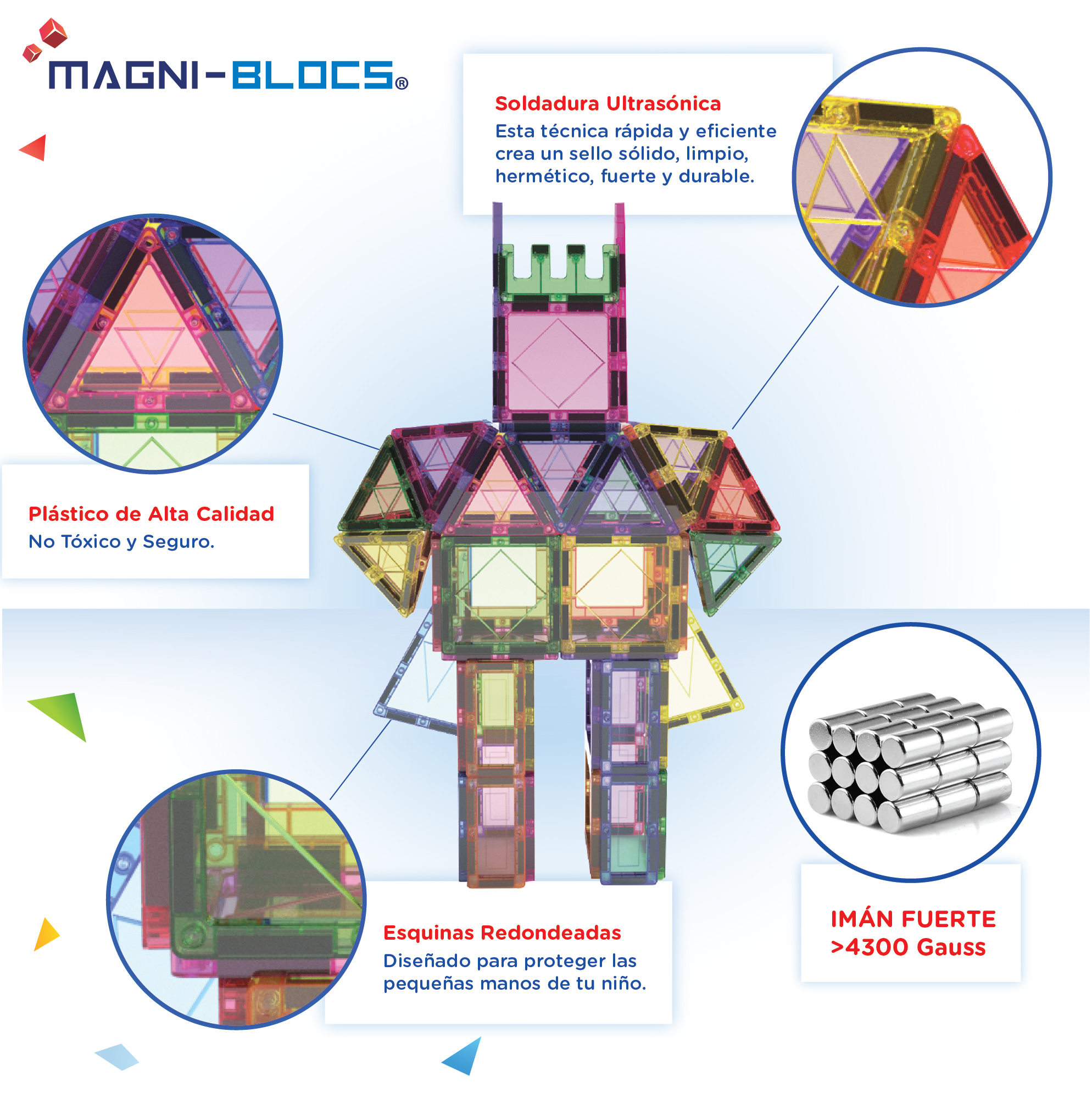 Foto 4 pulgar | Juegos de Bloques de Construcción Magnéticos 105 Piezas