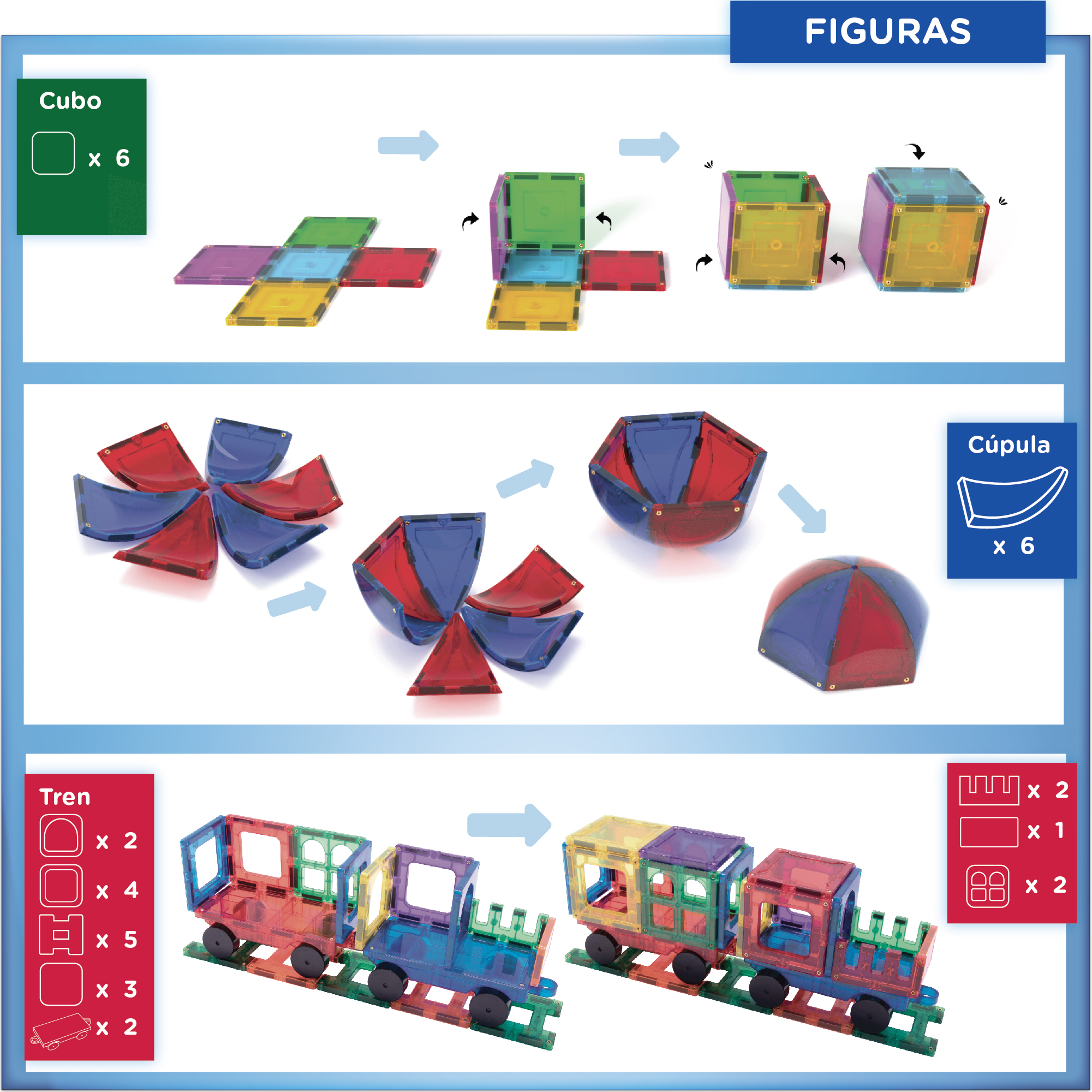 Foto 6 pulgar | Juego de Bloques de Construcción Magnéticos con 104 Piezas