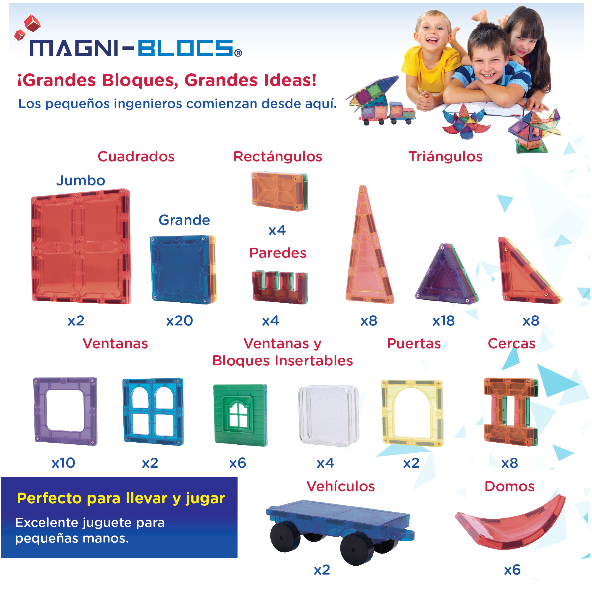 Foto 8 pulgar | Juego de Bloques de Construcción Magnéticos con 104 Piezas