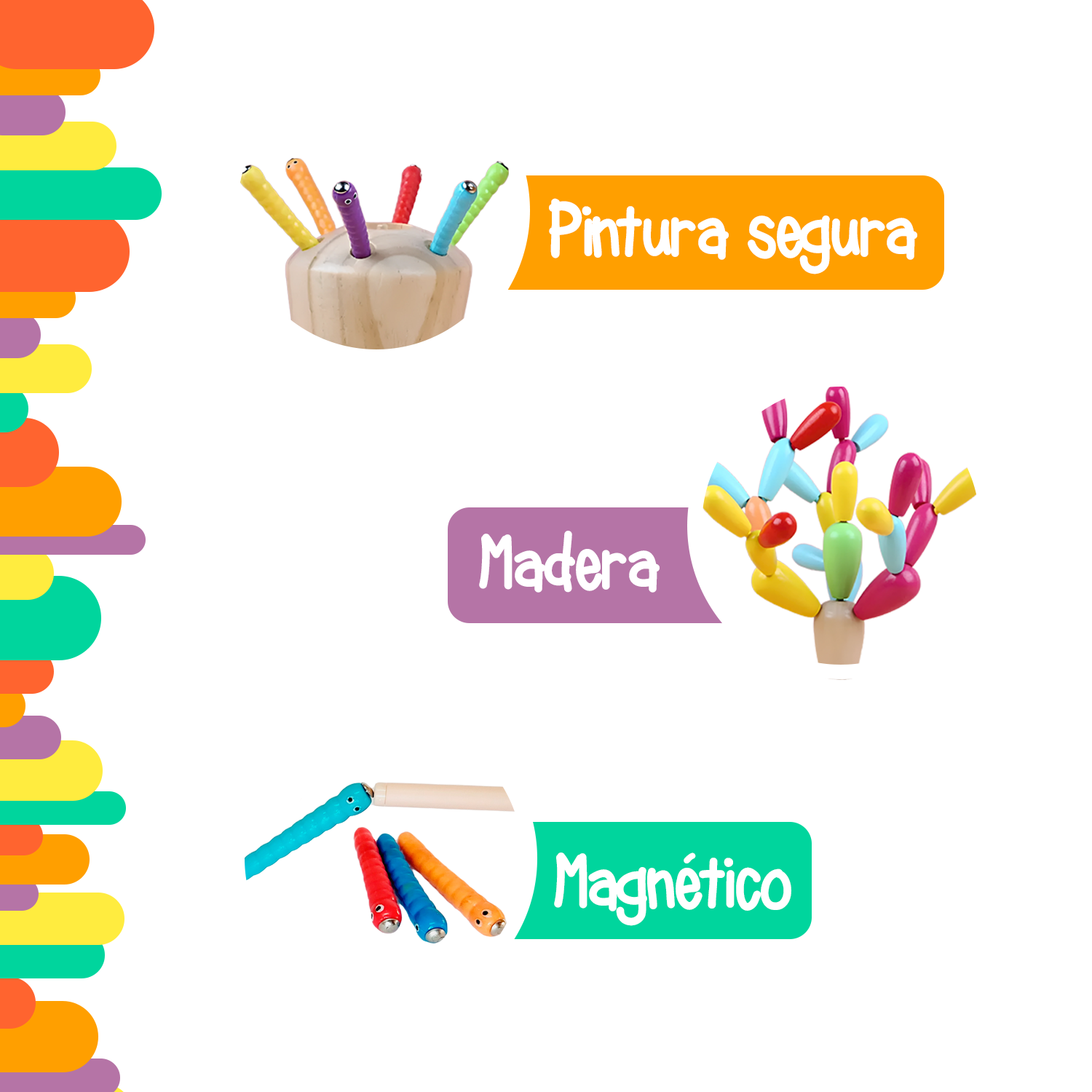 Foto 5 | Cactus Armable de Madera Yuff! Montessori