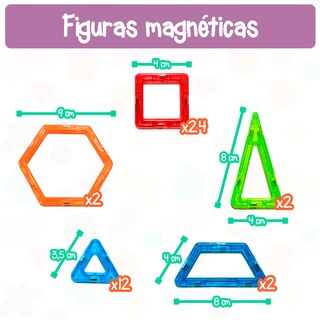 Foto 3 | Juegos Magnéticos de Construcción Yuff! 76 Piezas