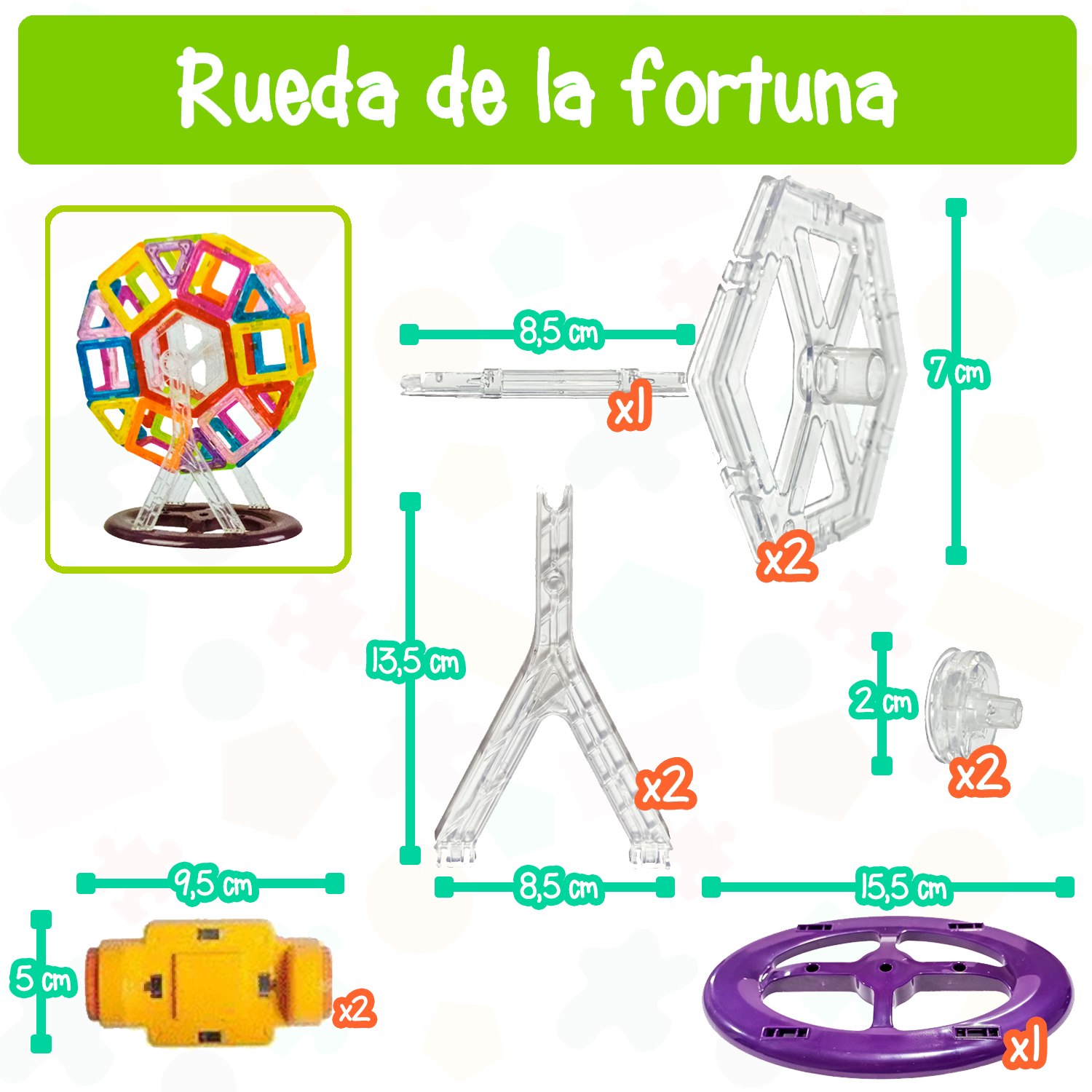 Foto 6 pulgar | Juegos Magnéticos de Construcción Yuff! 76 Piezas