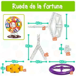 Foto 5 | Juegos Magnéticos de Construcción Yuff! 76 Piezas