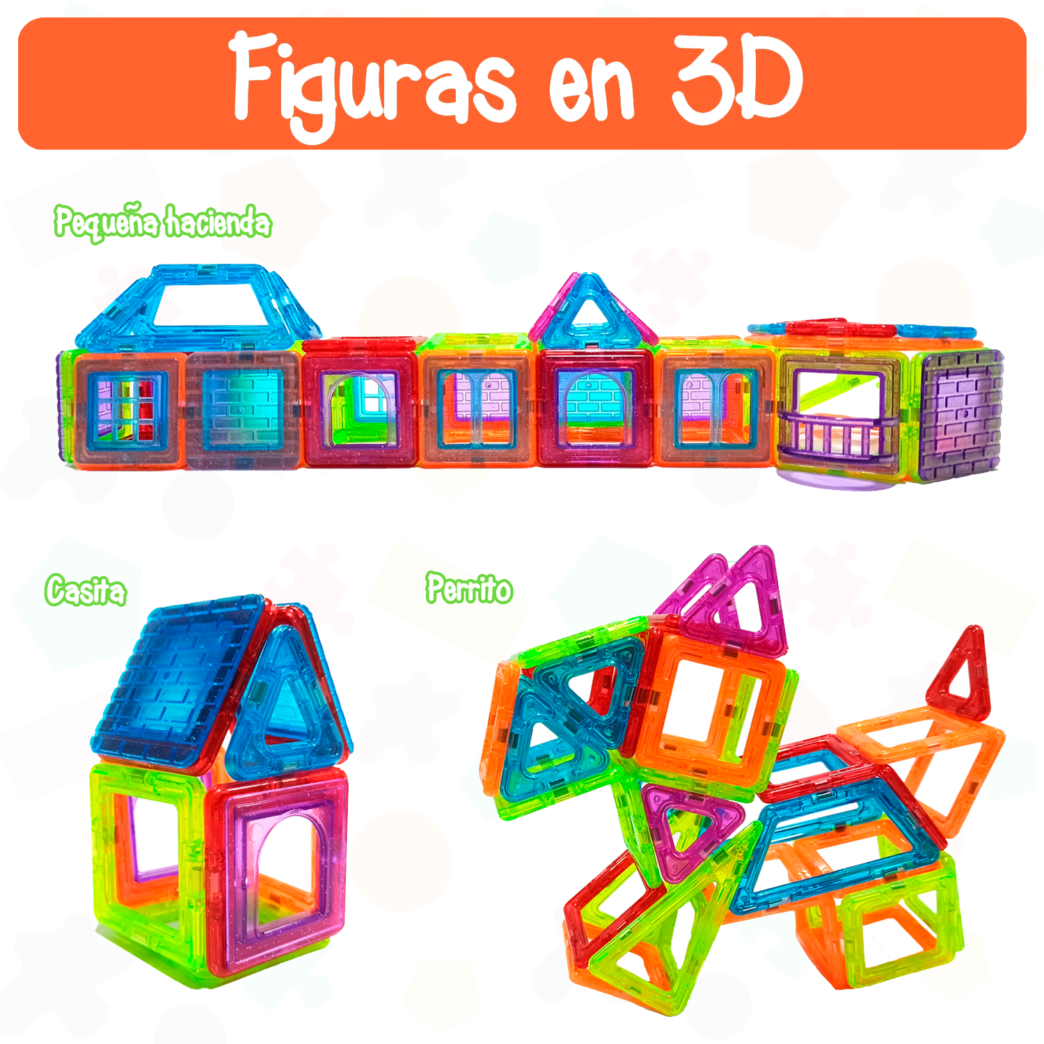 Foto 9 pulgar | Juegos Magnéticos de Construcción Yuff! 76 Piezas
