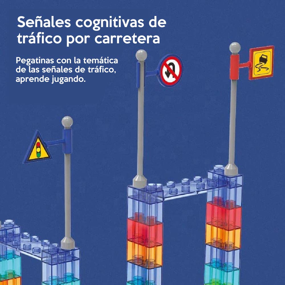 Foto 4 pulgar | Pista de Bloques Magnéticos Chic Fantay P154 para Construir Multicolor
