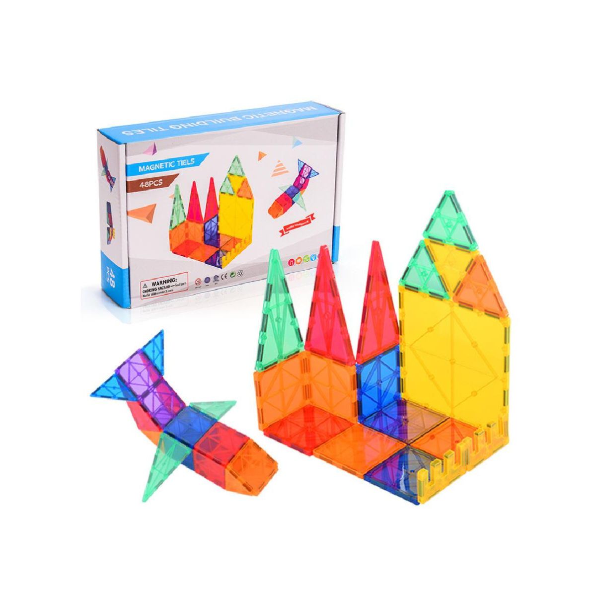 Foto 1 | Juego de Bloques Magnéticos Yei YEI-BM1ML-48PZ Multicolor 48 Piezas
