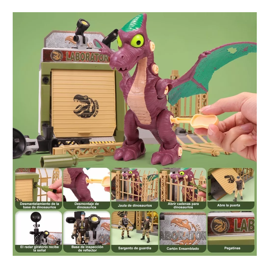 Foto 5 | Jurassic World Juego De Construcción Infantil 74 Piezas