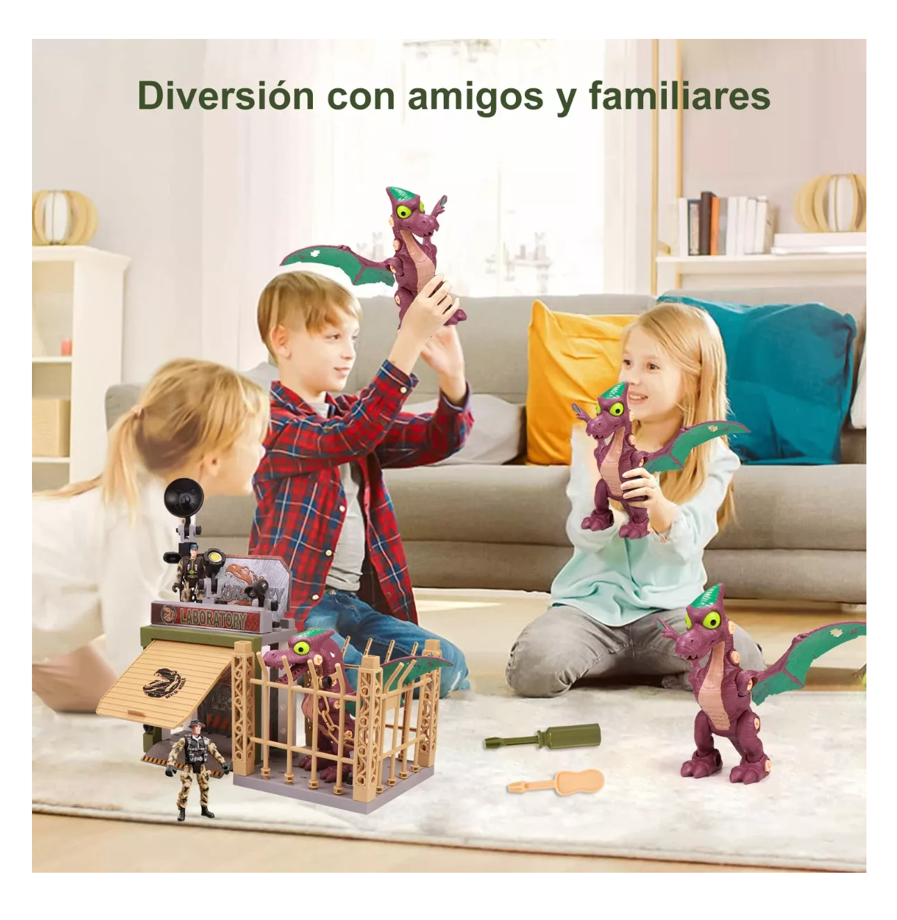 Foto 4 pulgar | Jurassic World Juego De Construcción Infantil 74 Piezas
