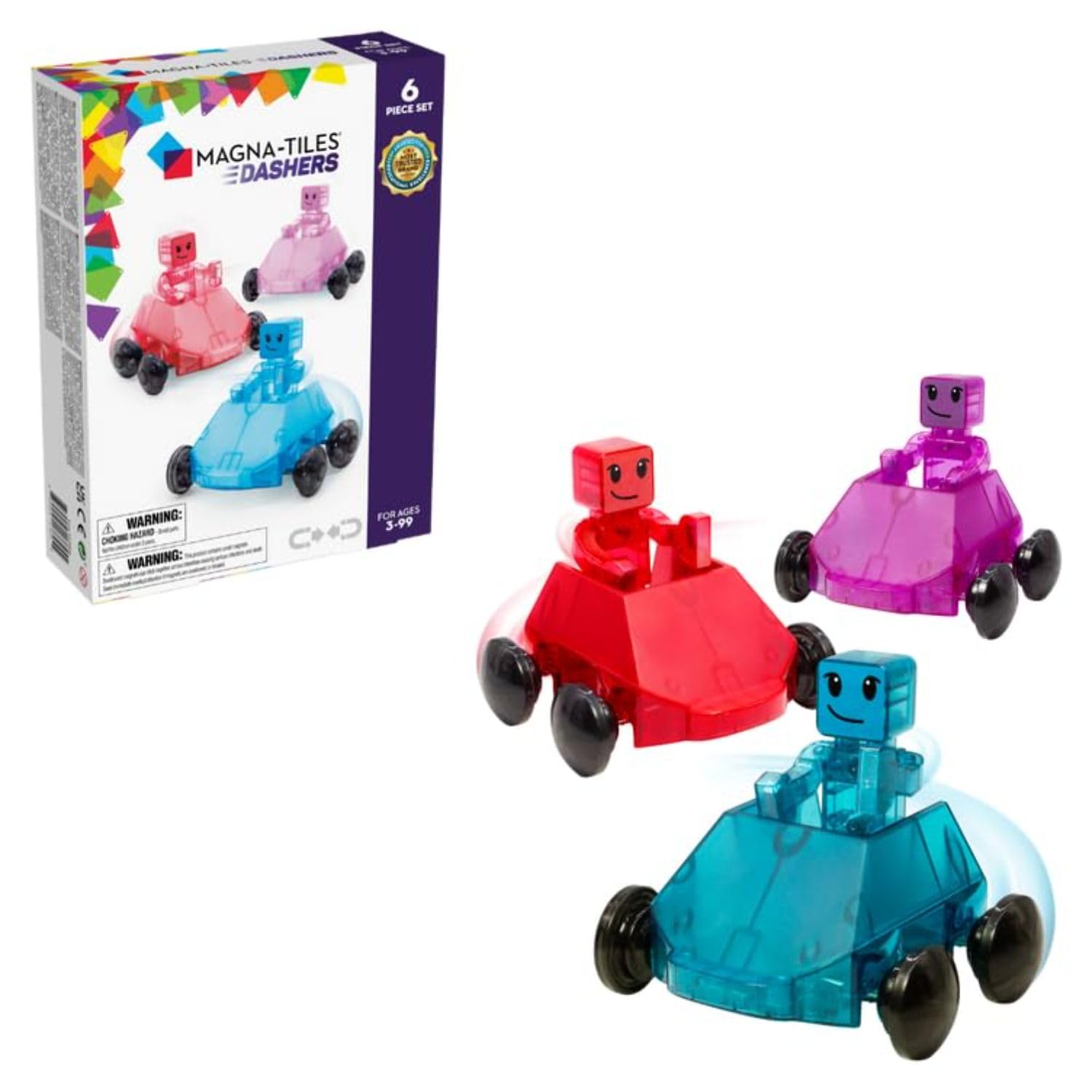 Foto 2 pulgar | Venta Internacional - Set De Construcción Magnética Magna-tiles Dashers 6 Piezas