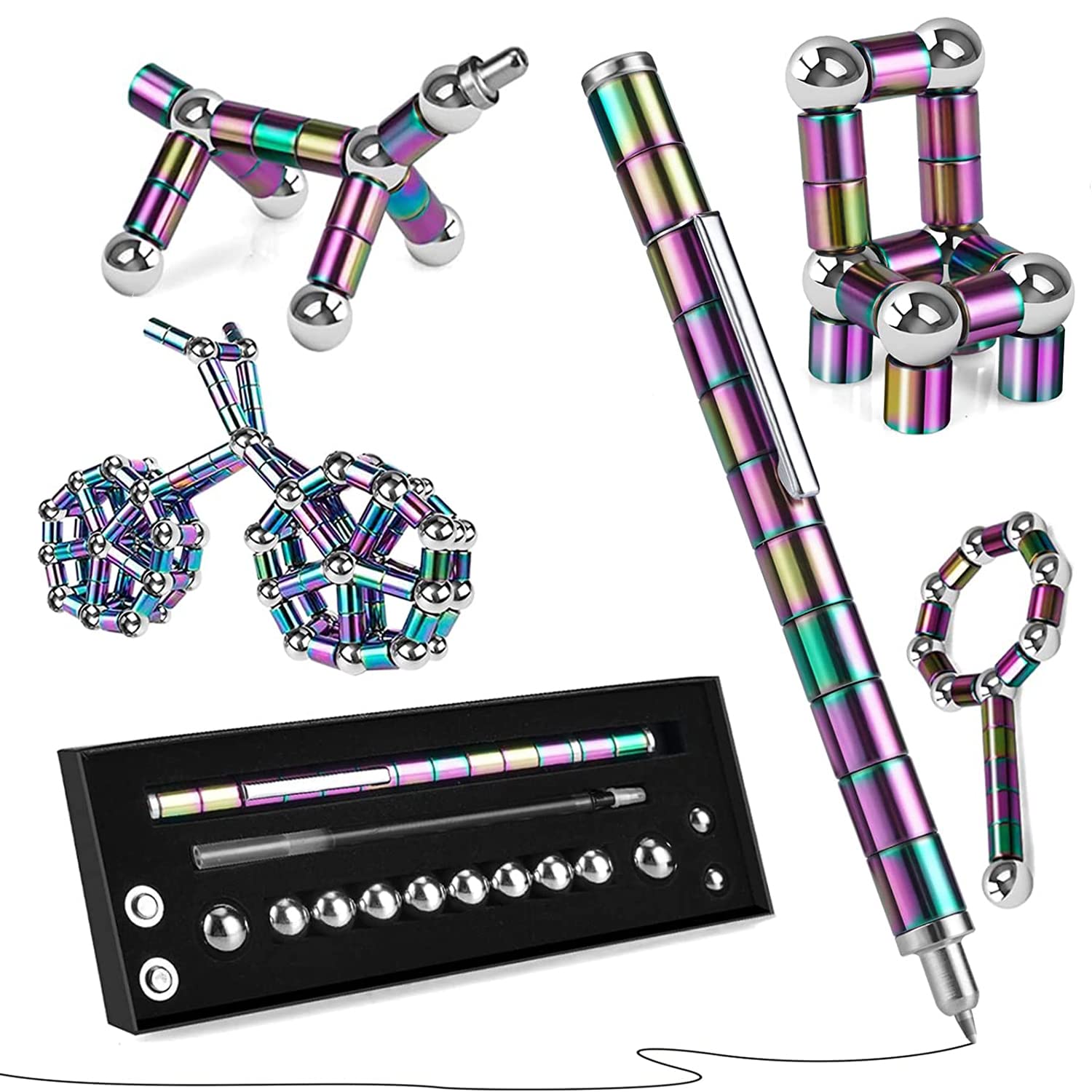 Venta Internacional - Juguete De Descompresión Con Bolígrafo Magnético Boncty Con Anillos Magnéticos