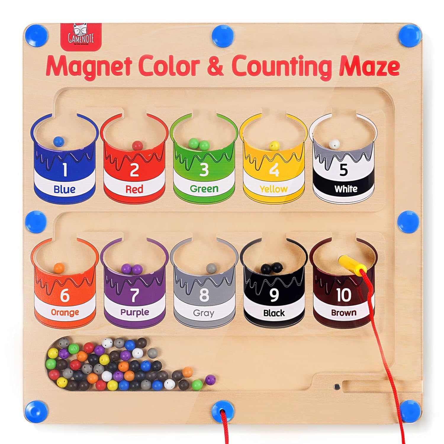 Venta Internacional - Laberinto Magnético De Colores Y Números - Montessori Toy Gamenote