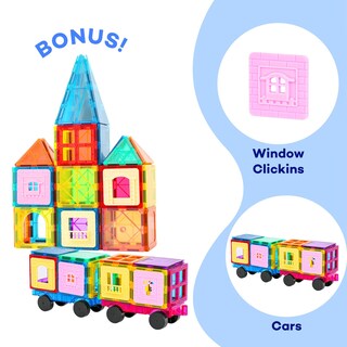 Foto 5 | Venta Internacional - Bloques Magnéticos Para Apilar Azulejos Anbalulu, 100 Unidades, Para Niños