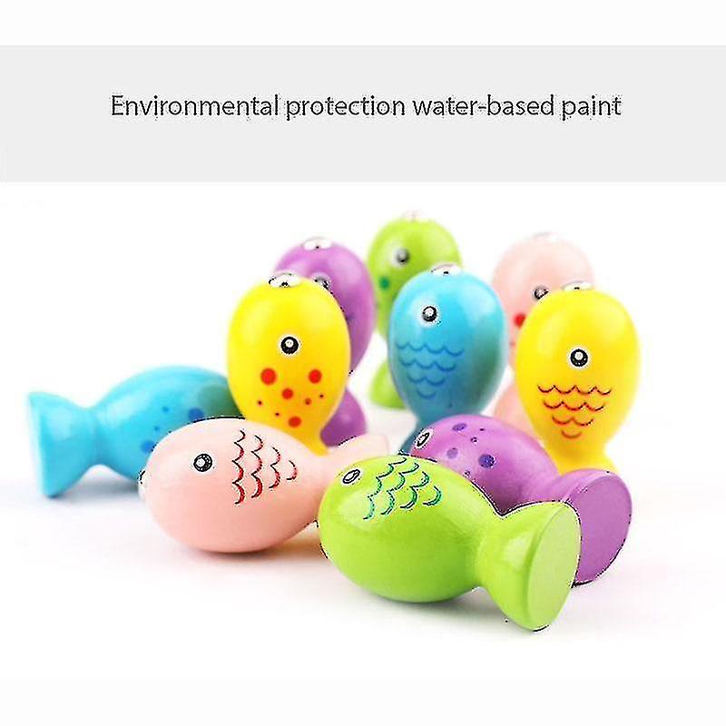 Foto 5 pulgar | Venta Internacional - Juego Magnético De Pesca Para Gatitos, Juguetes Educativos De Madera Para Niños