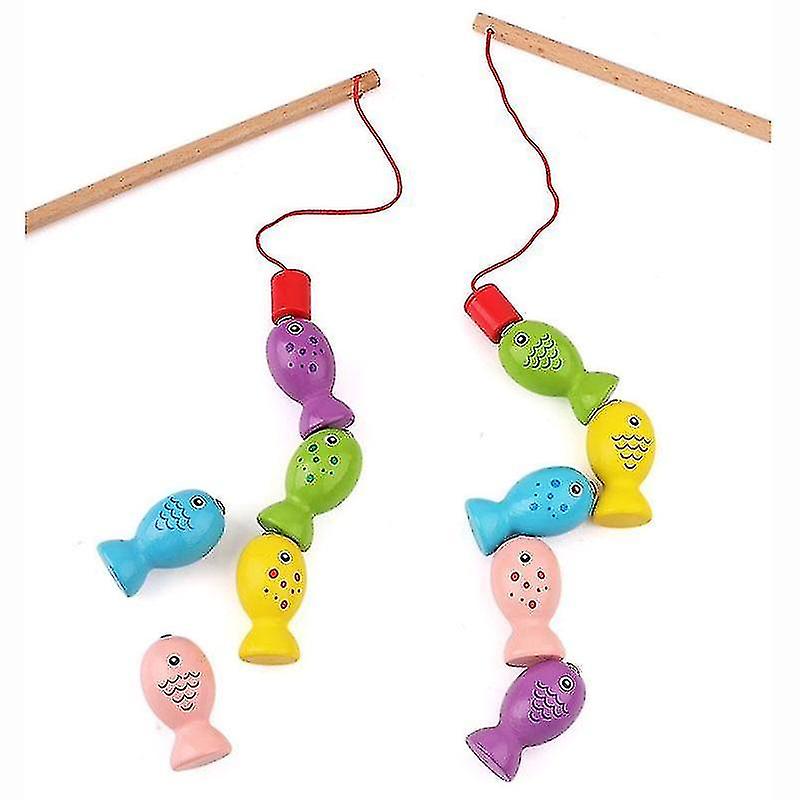 Foto 6 pulgar | Venta Internacional - Juego Magnético De Pesca Para Gatitos, Juguetes Educativos De Madera Para Niños