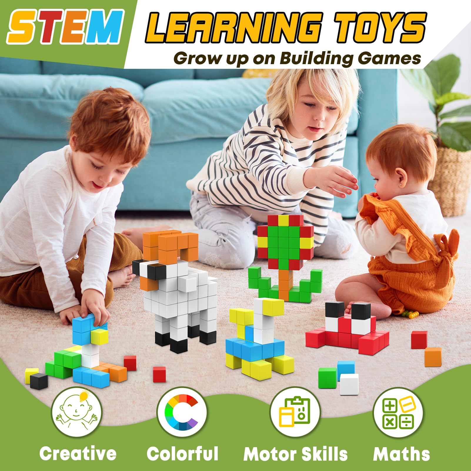 Foto 6 pulgar | Venta Internacional - Bloques Magnéticos Toylogy, 48 Unidades, Para Niños Pequeños, Educación Stem