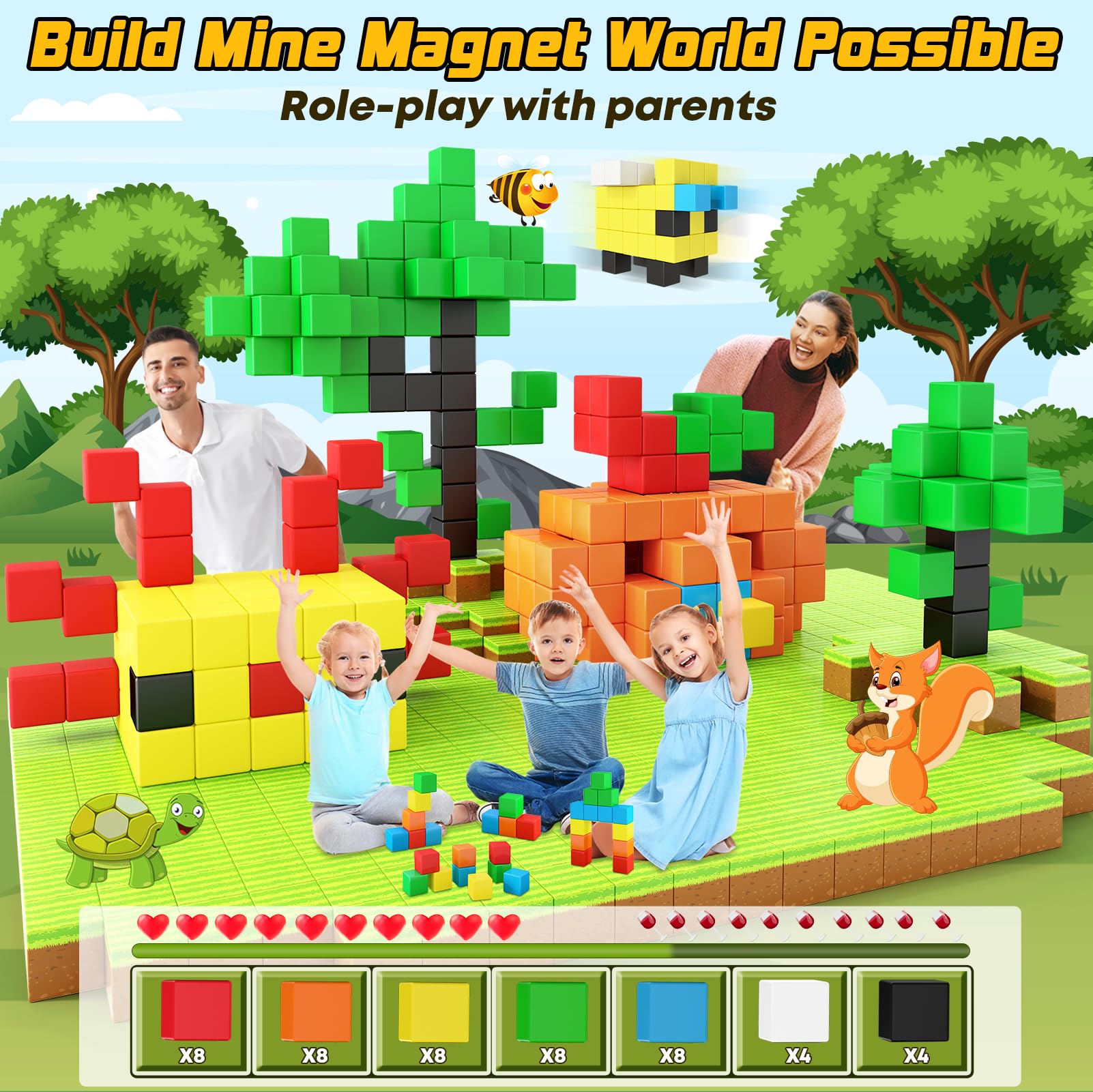 Foto 7 pulgar | Venta Internacional - Bloques Magnéticos Toylogy, 48 Unidades, Para Niños Pequeños, Educación Stem