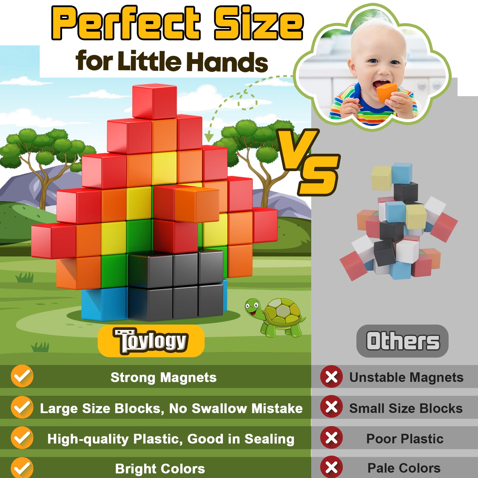Foto 9 pulgar | Venta Internacional - Bloques Magnéticos Toylogy, 48 Unidades, Para Niños Pequeños, Educación Stem