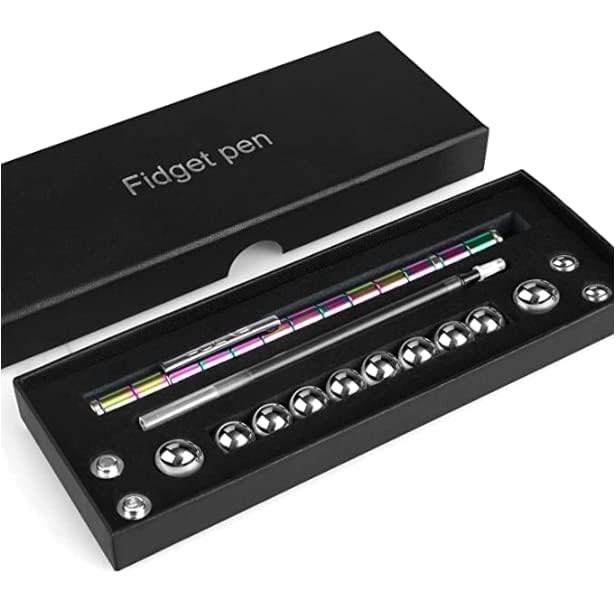 Foto 7 pulgar | Venta Internacional - Bolígrafo Fidget Cyclty Con Anillos, Bolas De Acero Y Caja De Regalo