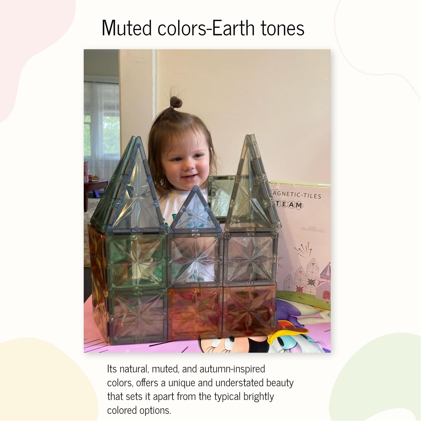 Foto 5 pulgar | Venta Internacional - Juego De 102 Piezas De Magnetic Tiles Fodoss Para Niños Que Aprenden Stem