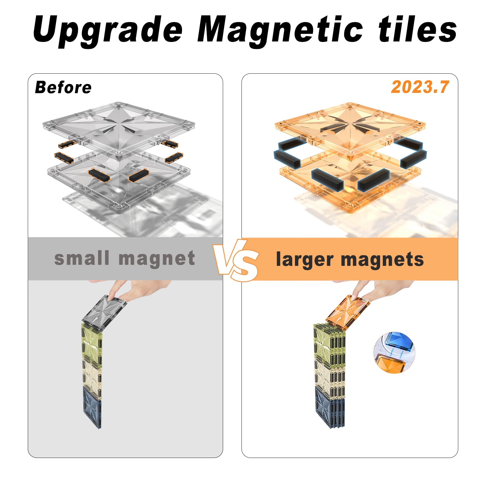 Foto 8 pulgar | Venta Internacional - Juego De 102 Piezas De Magnetic Tiles Fodoss Para Niños Que Aprenden Stem
