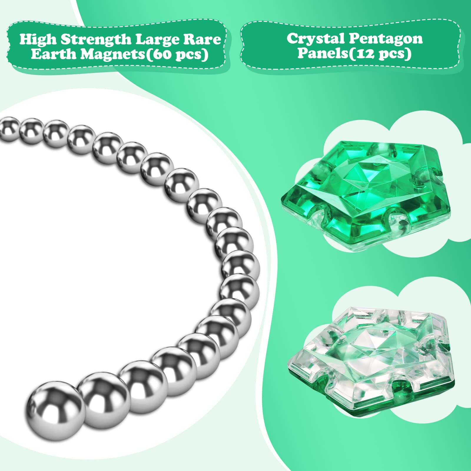 Foto 3 pulgar | Venta Internacional - Magnet Fidget Toy Roomyroc Magnetic Fidget Sphere Crystal Gr