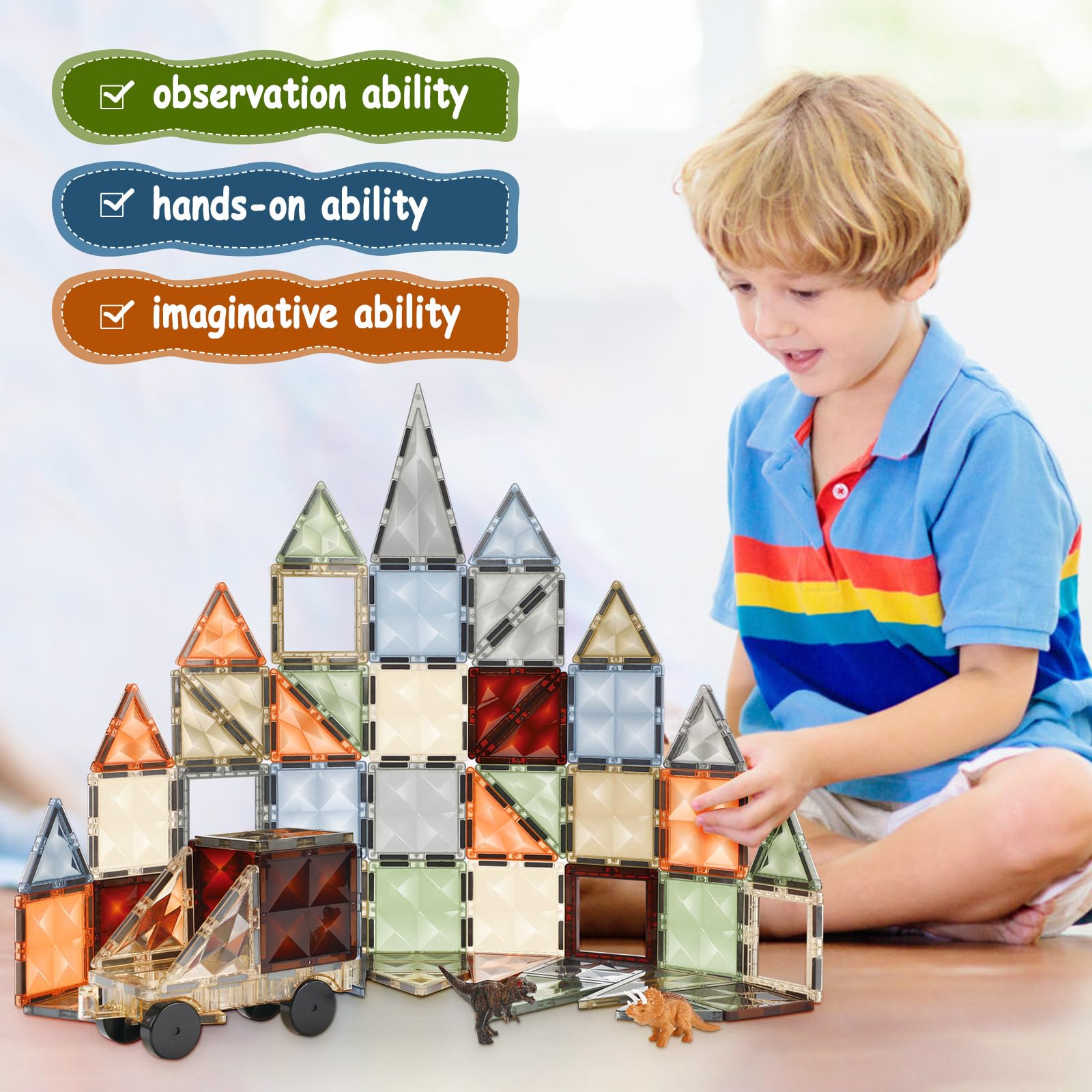 Foto 7 pulgar | Venta Internacional - Azulejos Magnéticos Benoker 3d Stem Learning Con Dinosaurio De 3 A 8 Años