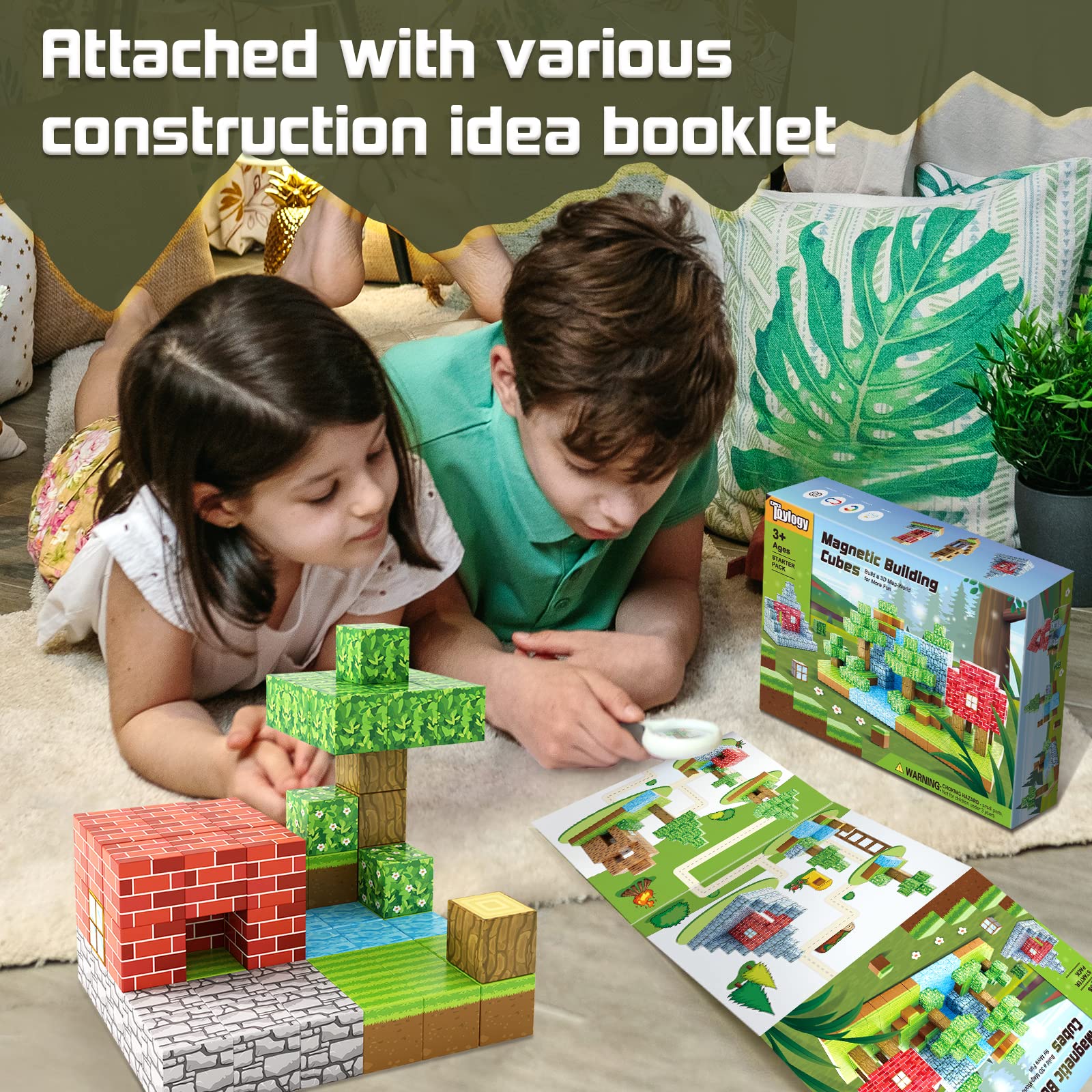 Foto 8 | Venta Internacional - Bloques Magnéticos Toylogy Build Mine Magnet World Con 48 Piezas