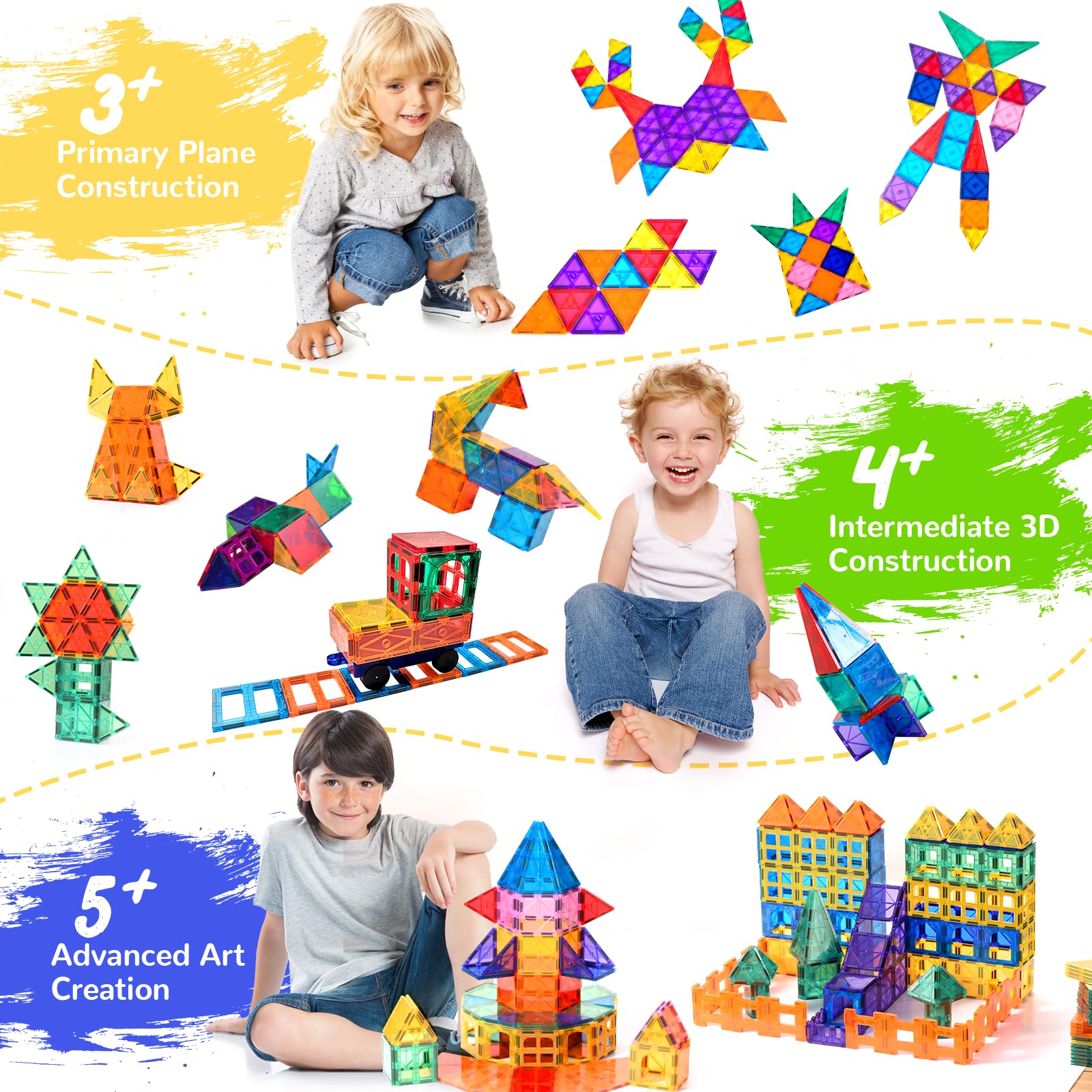 Foto 4 pulgar | Venta Internacional - Baldosas Magnéticas Urec Para Niños Mayores De 3 Años Con 46 Baldosas Stem Learn
