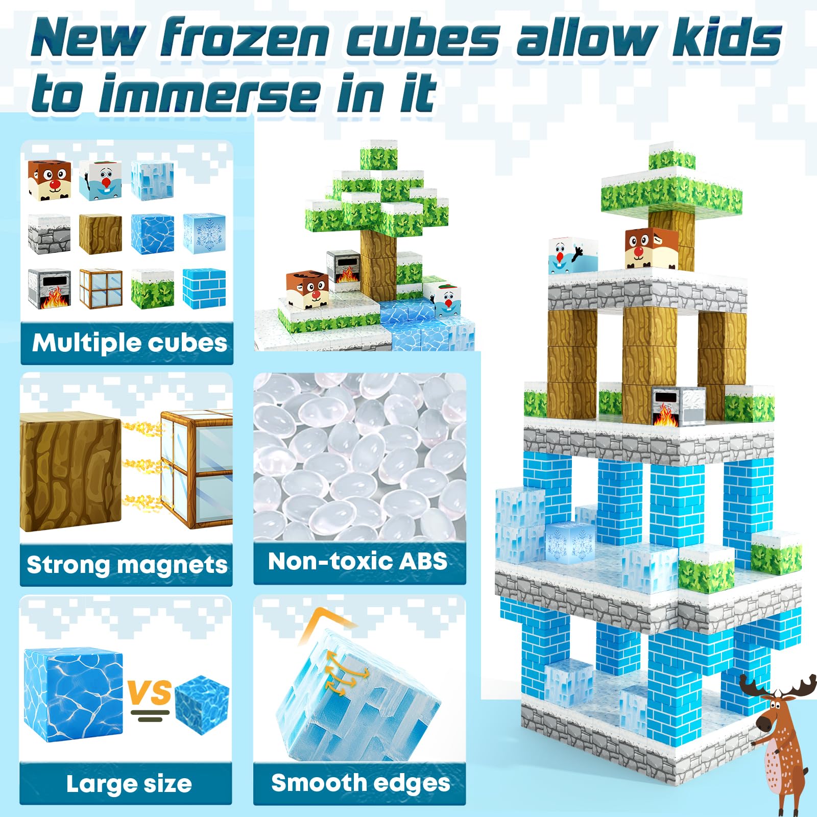 Foto 6 pulgar | Venta Internacional - Bloques Magnéticos Toylogy Build Mine Magnet World Frozen Castle