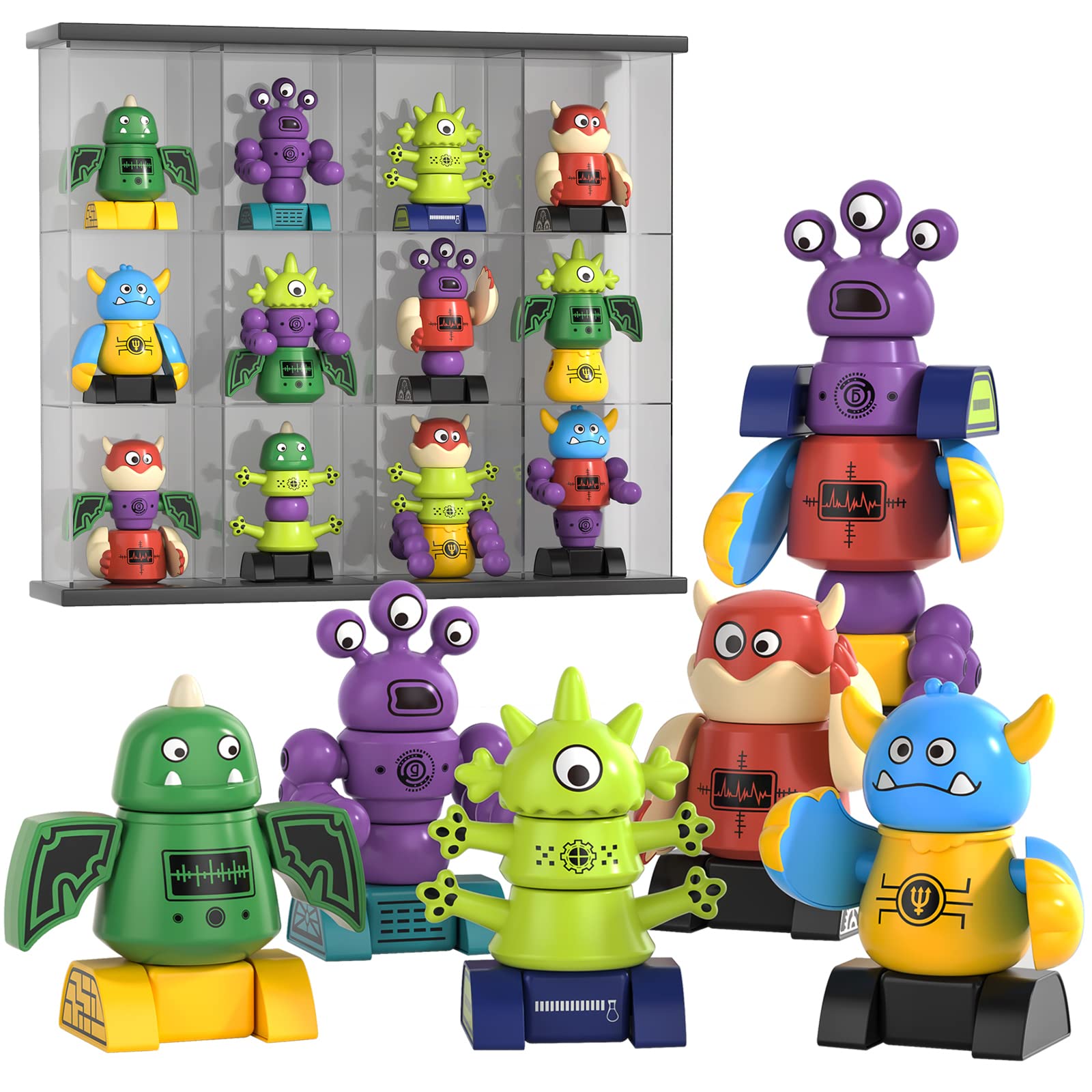 Venta Internacional - Robot Magnético De Juguete Temi Monster Blocks Con Almacenamiento De 3 A 5 Años