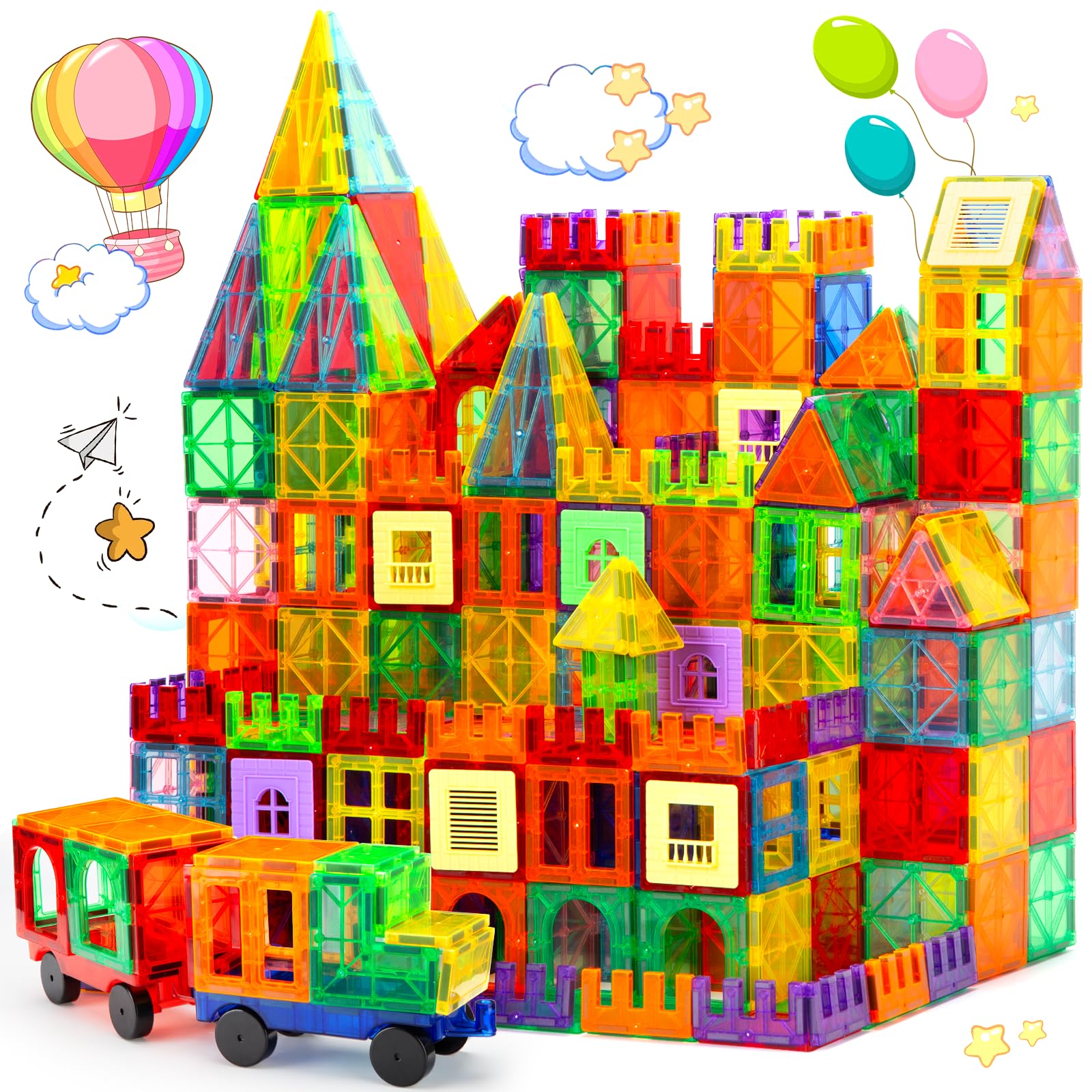 Venta Internacional - Azulejos Magnéticos De Construcción Ougertoy Para Niños De Más De 3 Años Con 104 Piezas