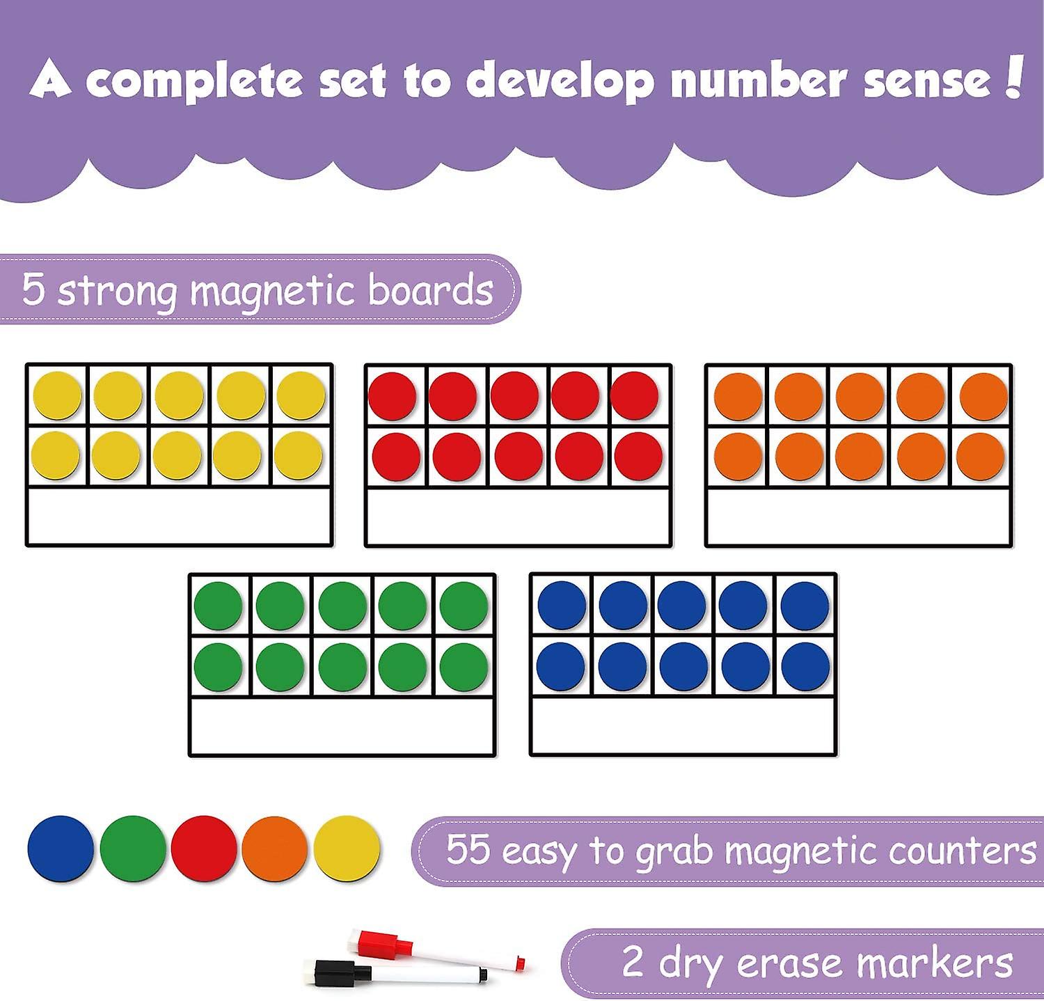 Foto 6 pulgar | Venta Internacional - Set Magnético De Diez Cuadros Math Manipulatives Giant