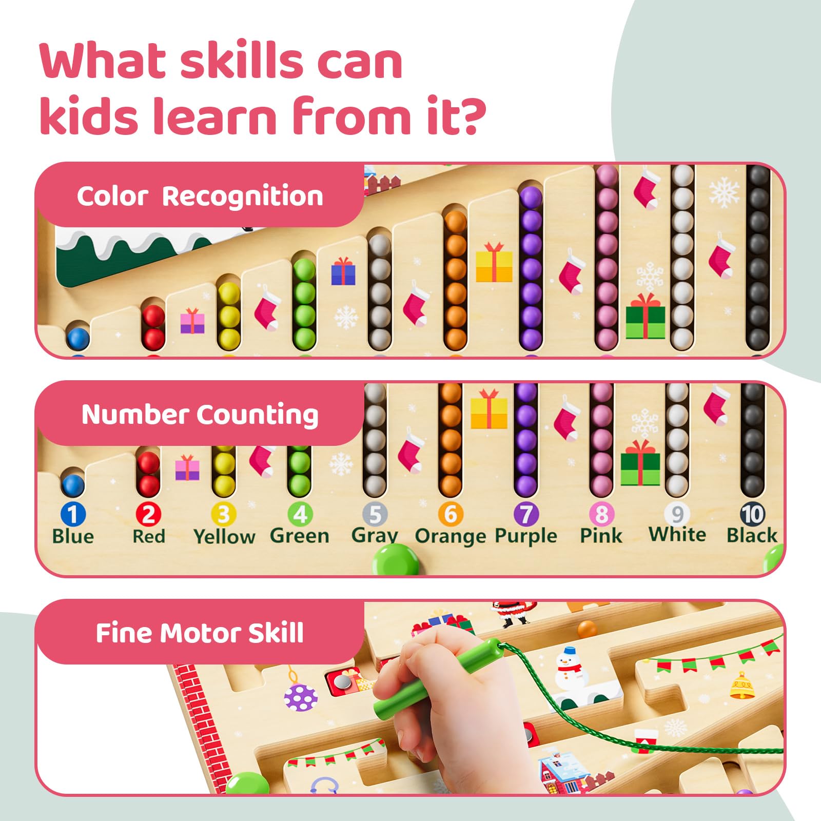 Foto 6 pulgar | Venta Internacional - Juguete Montessori Magnético con Forma de Laberinto