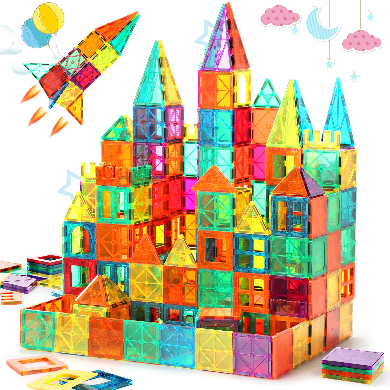 Foto 2 pulgar | Bloques De Construcción Magnéticos Fnjo Magnetic Tiles 64pcs - Venta Internacional.
